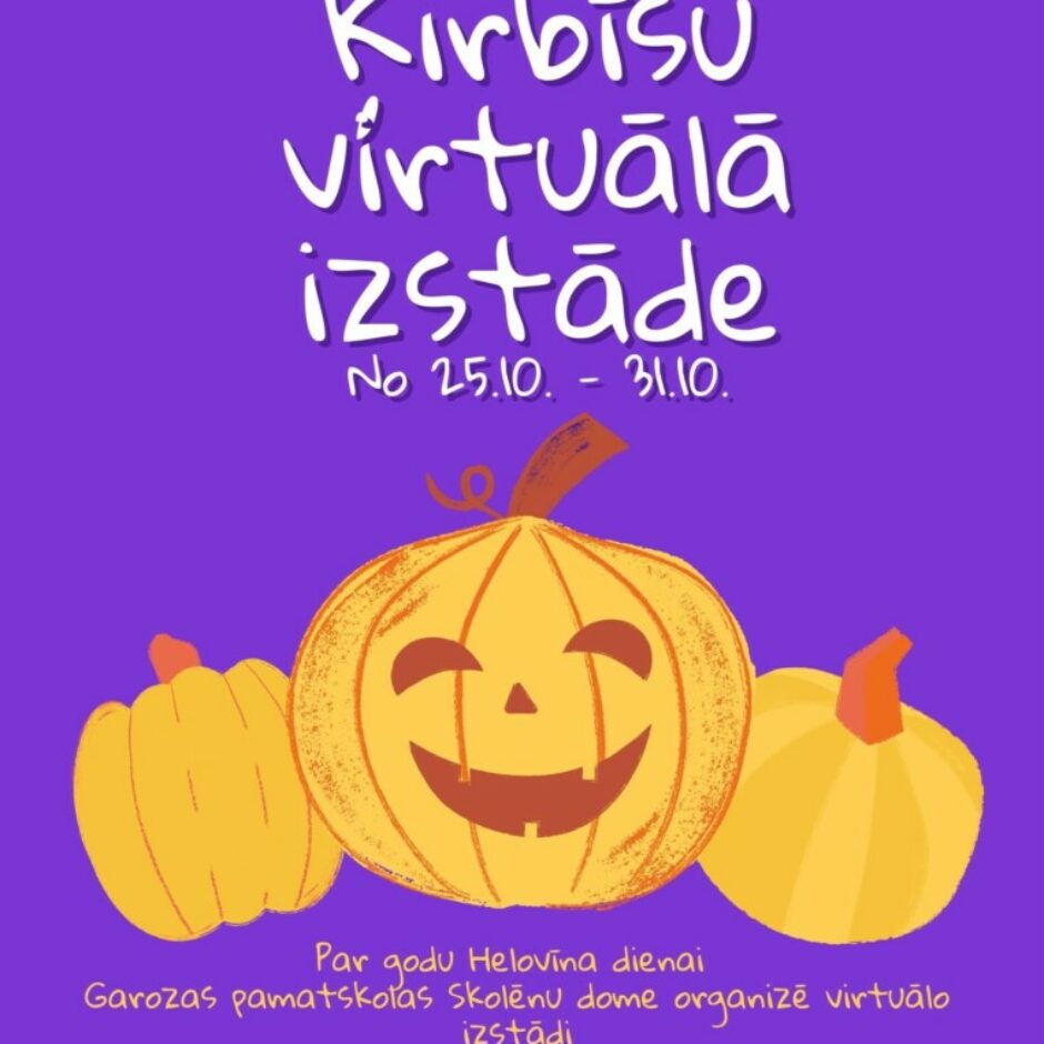 Garozas pamatskolas ķirbju izstādes afiša