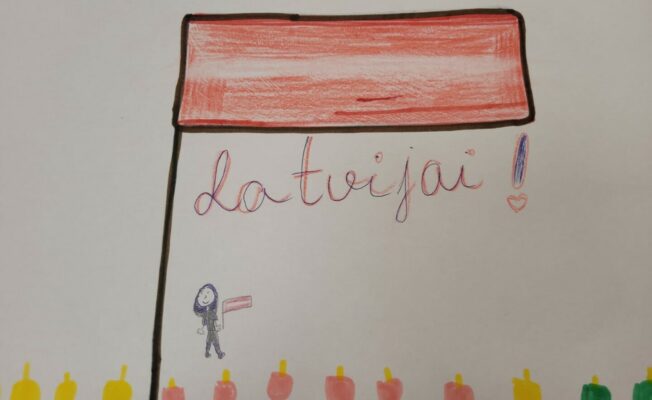 Zīmējums - Latvijas karogs